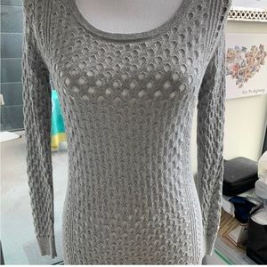 Rock and Republic silver sparkle mesh sweater SZ M
